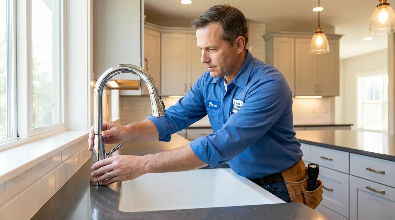 Kitchen faucet installation by Johns Plumbing LLC in De Smet